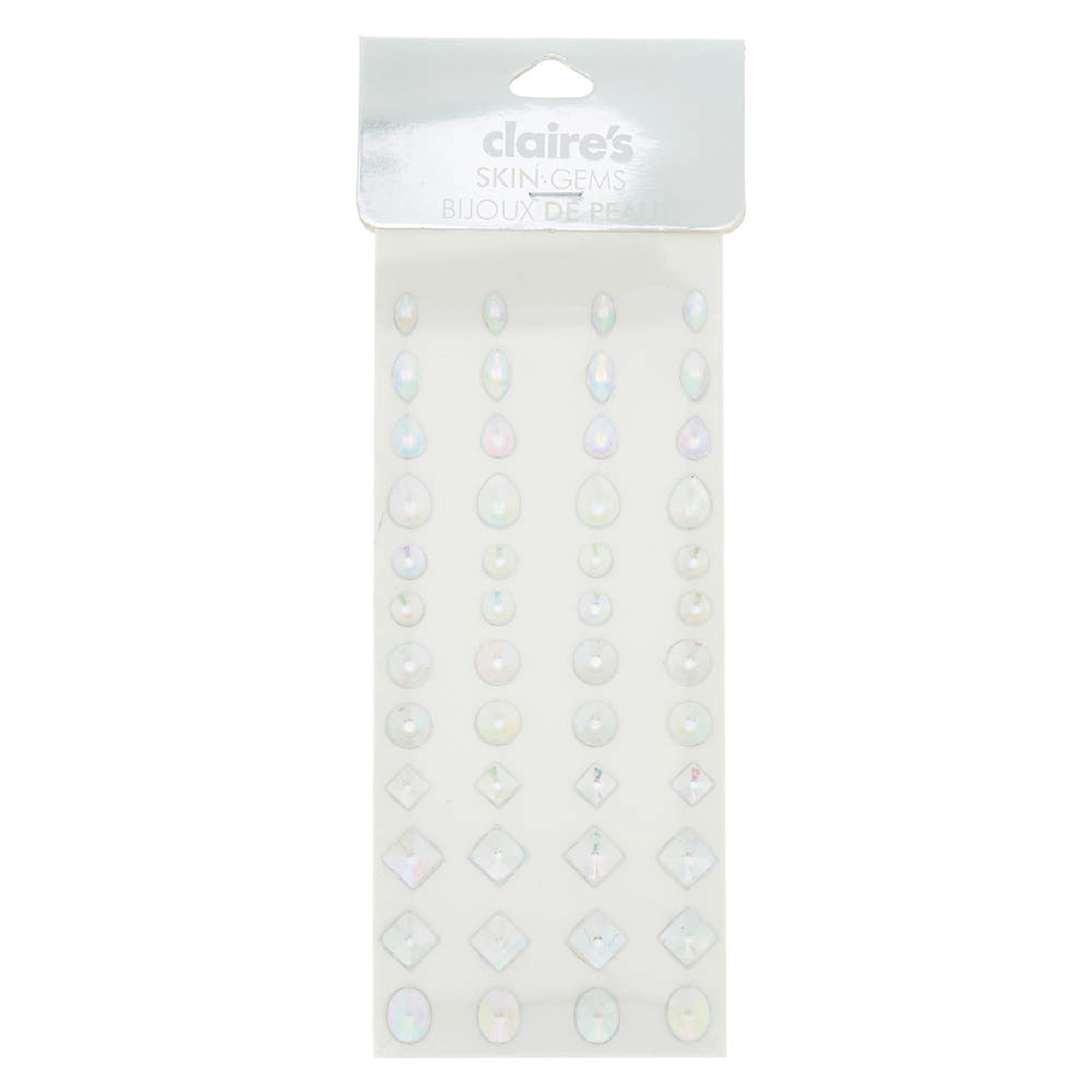 Iridescent Skin Gems - Silver, 48 Pack | Claire's US