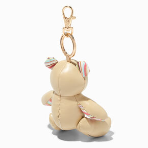 Swirl Stripes Stuffed Bear Keychain,