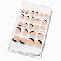 Black &amp; White Asymmetrical French Tip Square Press On Vegan Faux Nail Set -  24 Pack,