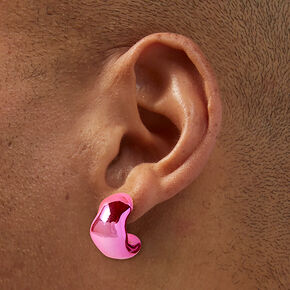 Pendantes 2,5&nbsp;cm haricot &eacute;pais roses,