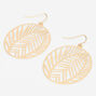 Palm Leaf Cutout 2&quot; Drop Earrings,