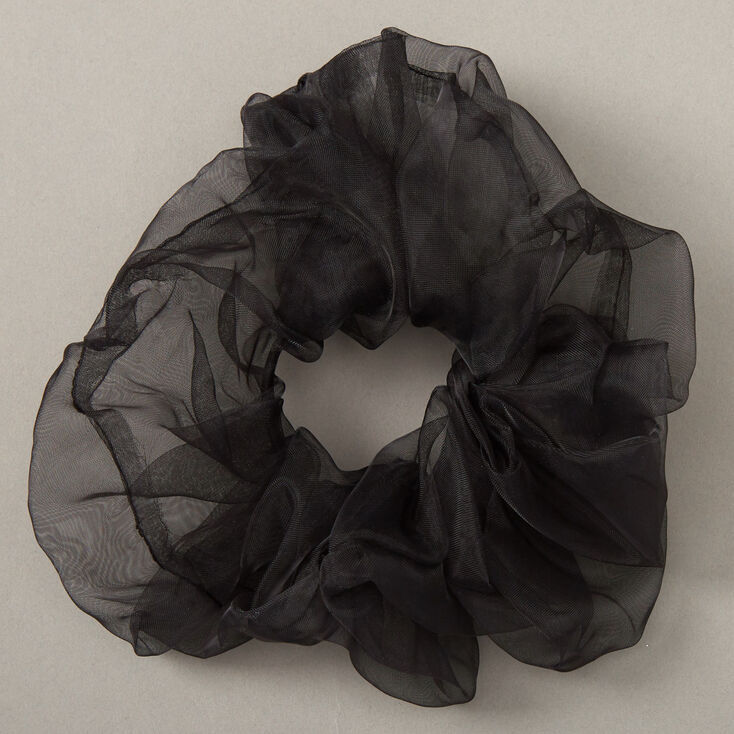 Claire's Grand chouchou en organza - Noir