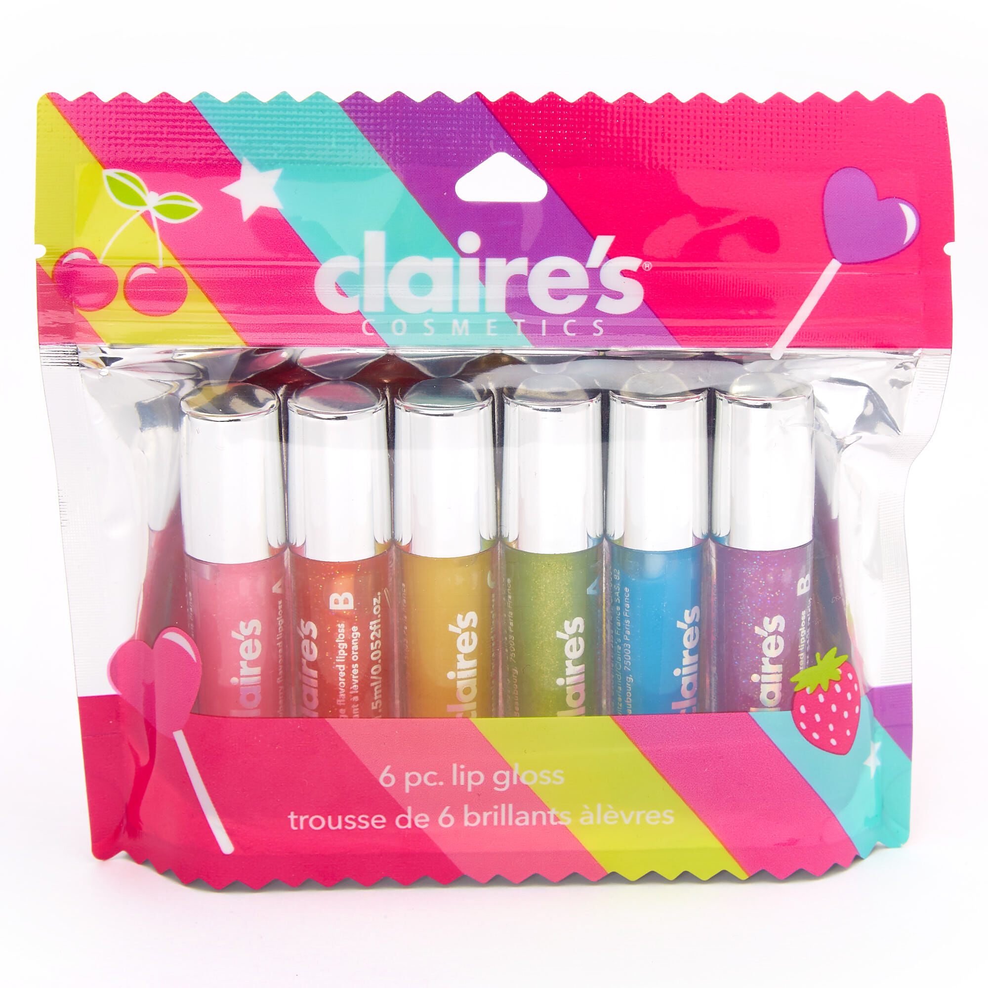 Rainbow Lip Gloss Set - 6 Pack,