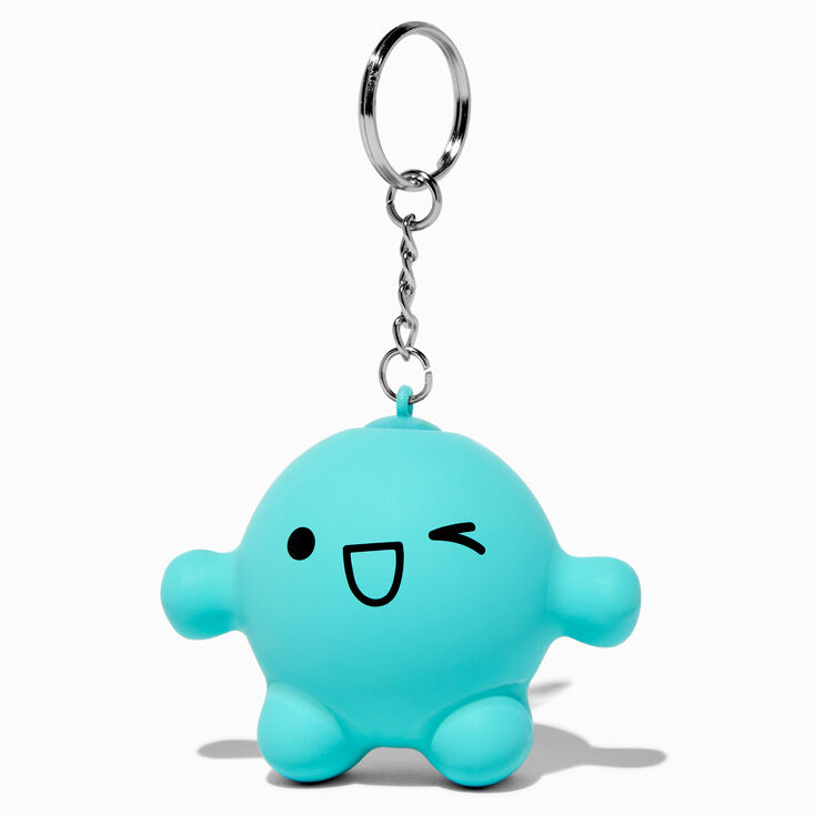 Porte-cl&eacute;s balle anti-stress homme bleu clin d&#39;&oelig;il,