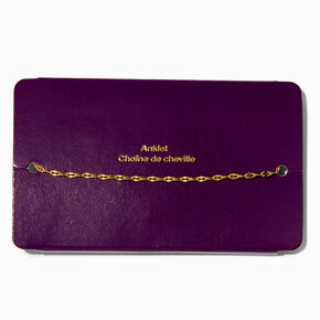 C LUXE by Claire&#39;s 18k Yellow Gold Plated Dainty Twisted Chain Anklet,