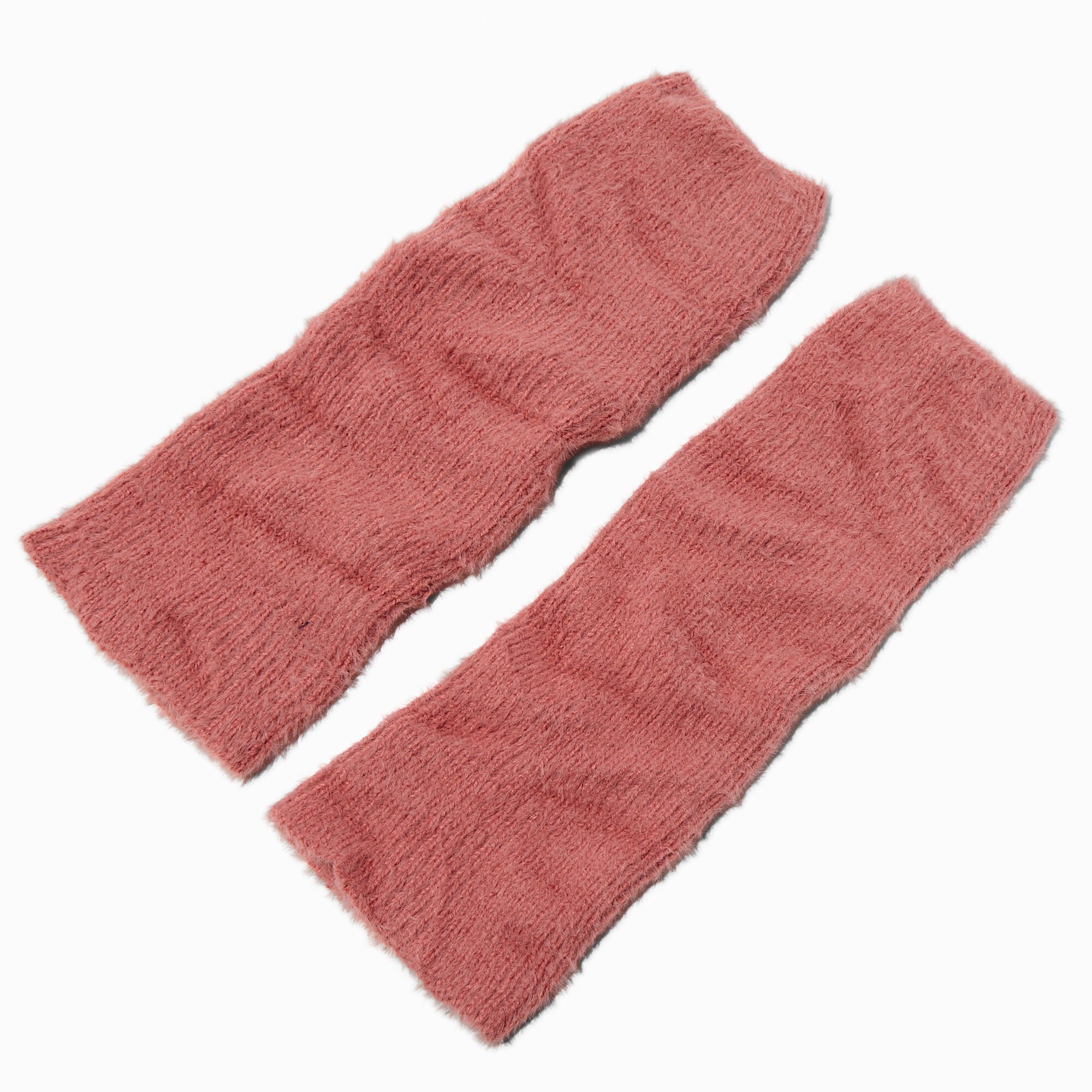 Mauve Sweater-Knit Leg Warmers,