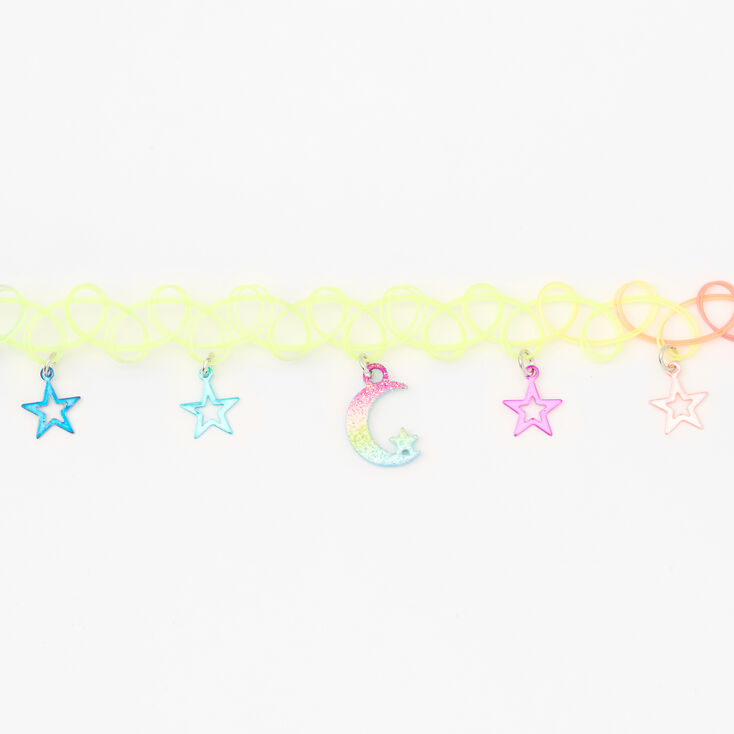 Rainbow Celestial Tattoo Choker Necklace,