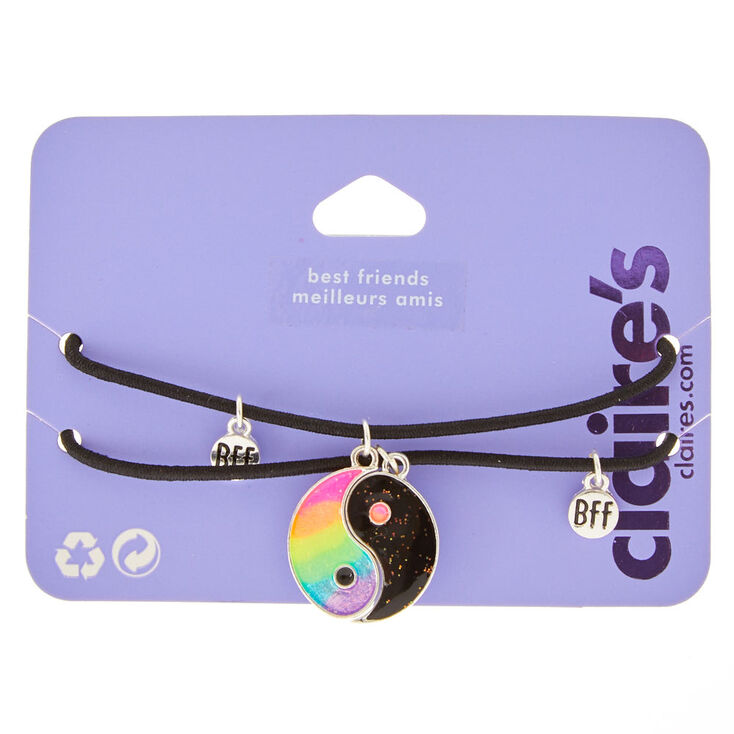 Rainbow Yin Yang Stretch Friendship Bracelets,