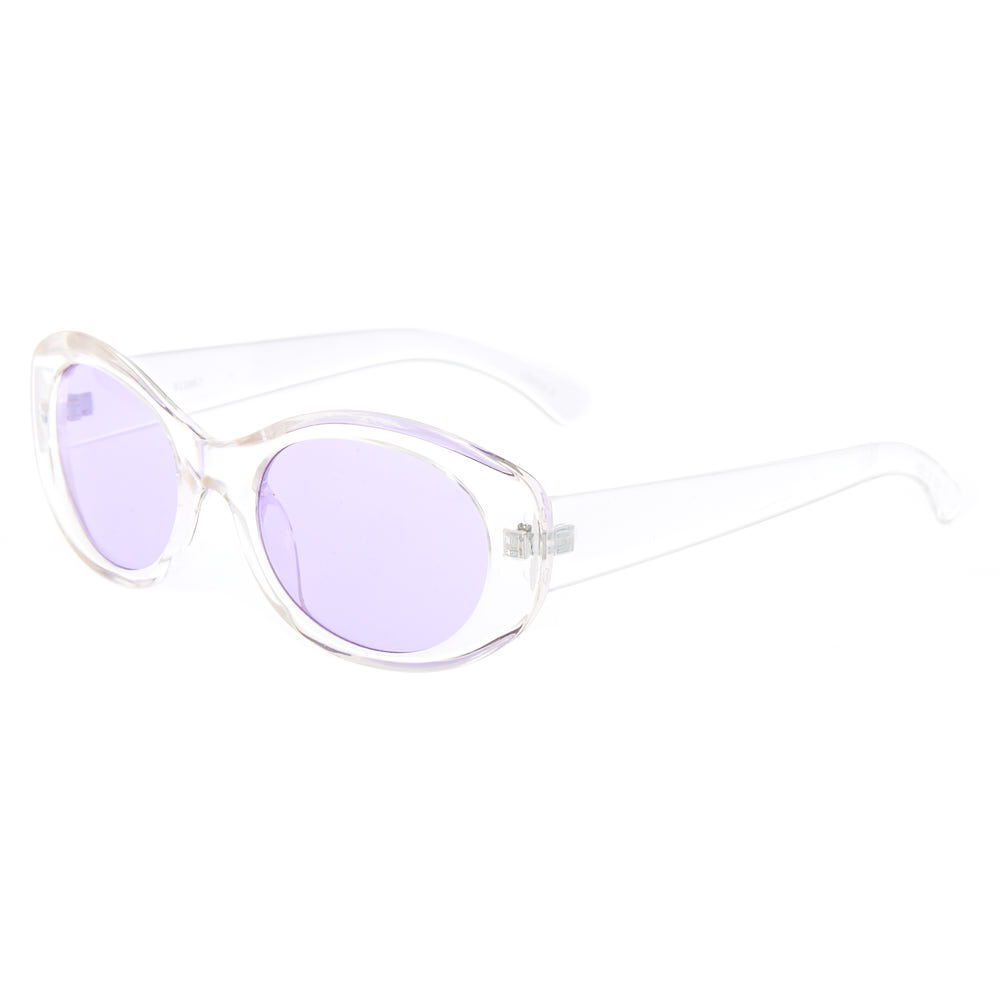 Round Mod Sunglasses - Clear,