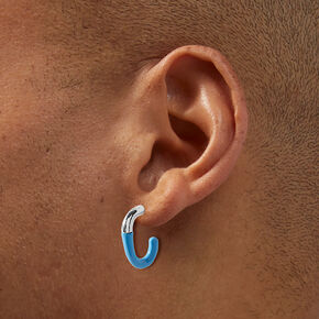 Light Blue Hoop Earring Stackables Set - 6 Pack,