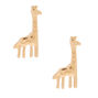 Gold Giraffe Stud Earrings,