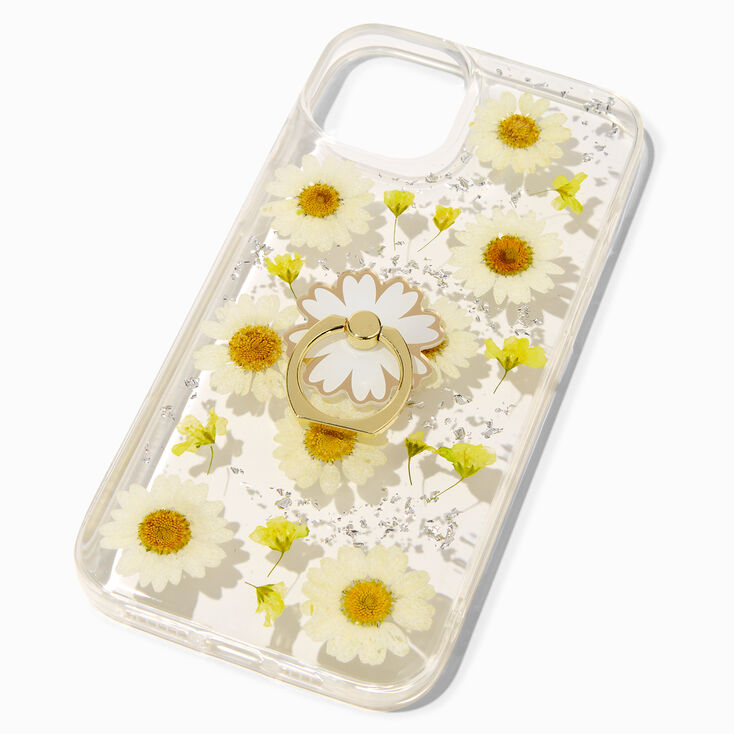 Daisy Ring Holder Protective Phone Case - Fits iPhone 14 Plus,
