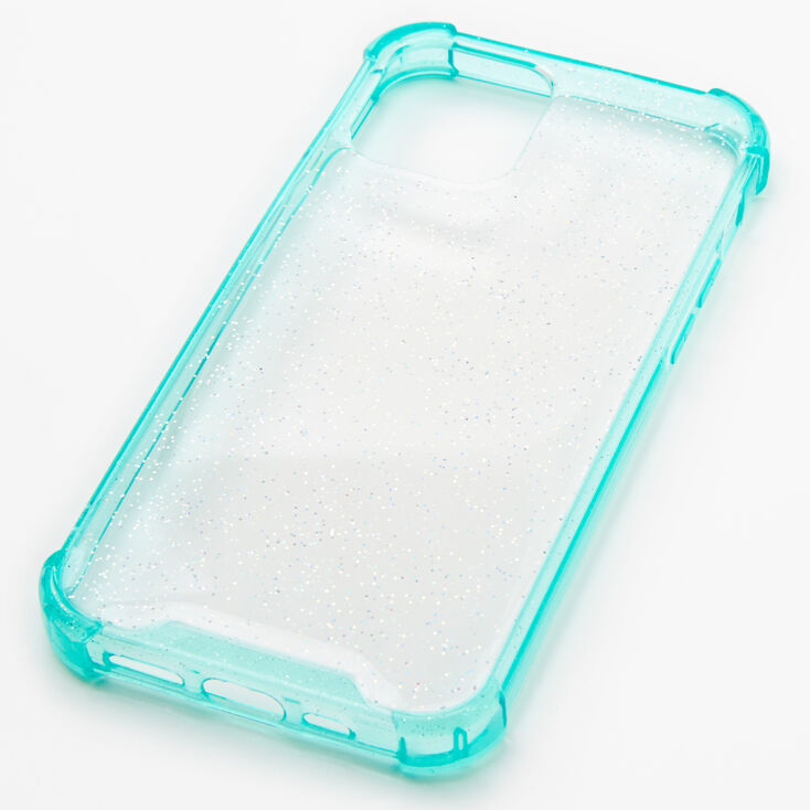 Mint Glitter Clear Phone Case - Fits iPhone&reg; 12/12 Pro,