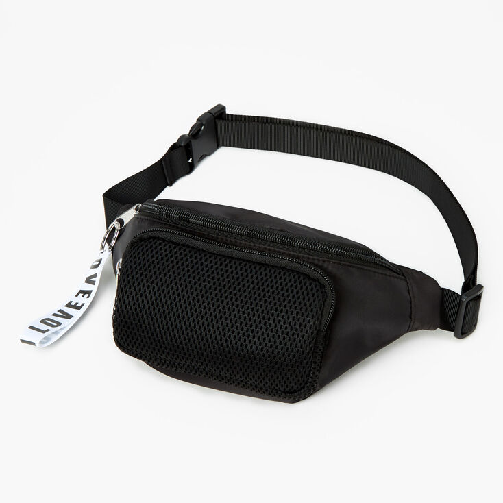 Solid Color Bum Bag - Black,
