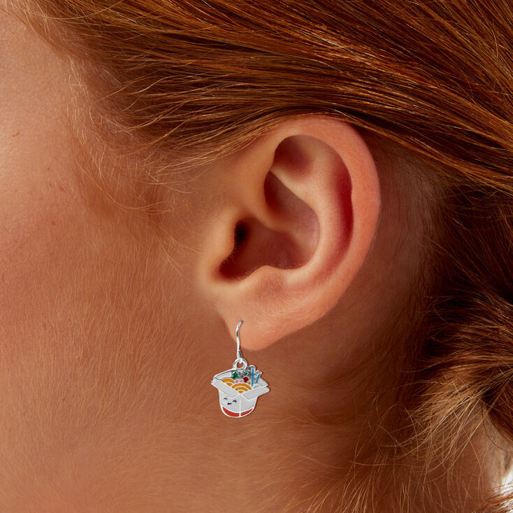 Kawaii Takeout Container 0.5&quot; Drop Earrings,