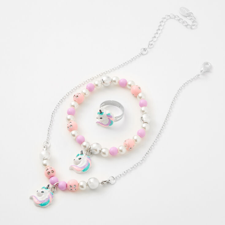 Claire&#39;s Club Lilac Unicorn Jewellery Set - 3 Pack,