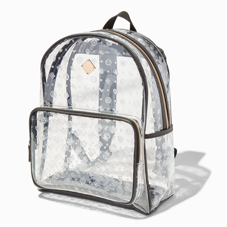 Sac &agrave; dos de grande taille transparent &laquo;&nbsp;ic&ocirc;nes de prestige&nbsp;&raquo;,