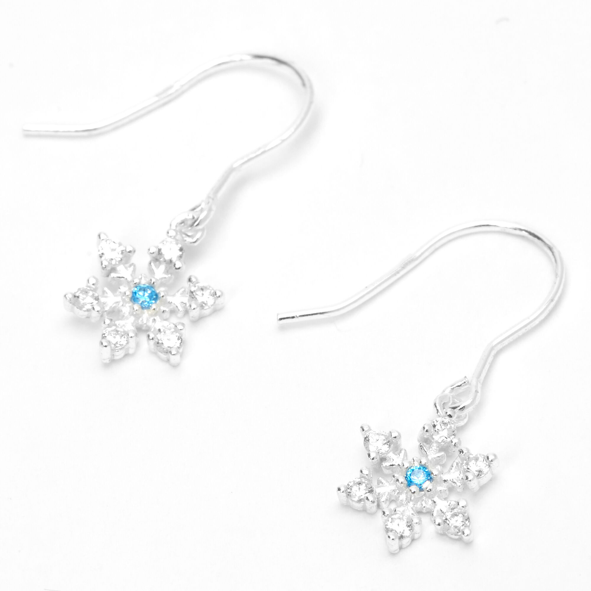 18ct Rose Gold Open Diamond Snowflake Stud Earrings