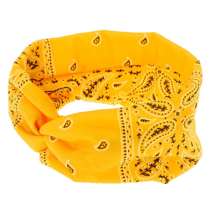 Claire's Bandeau bandana à nœud jaune