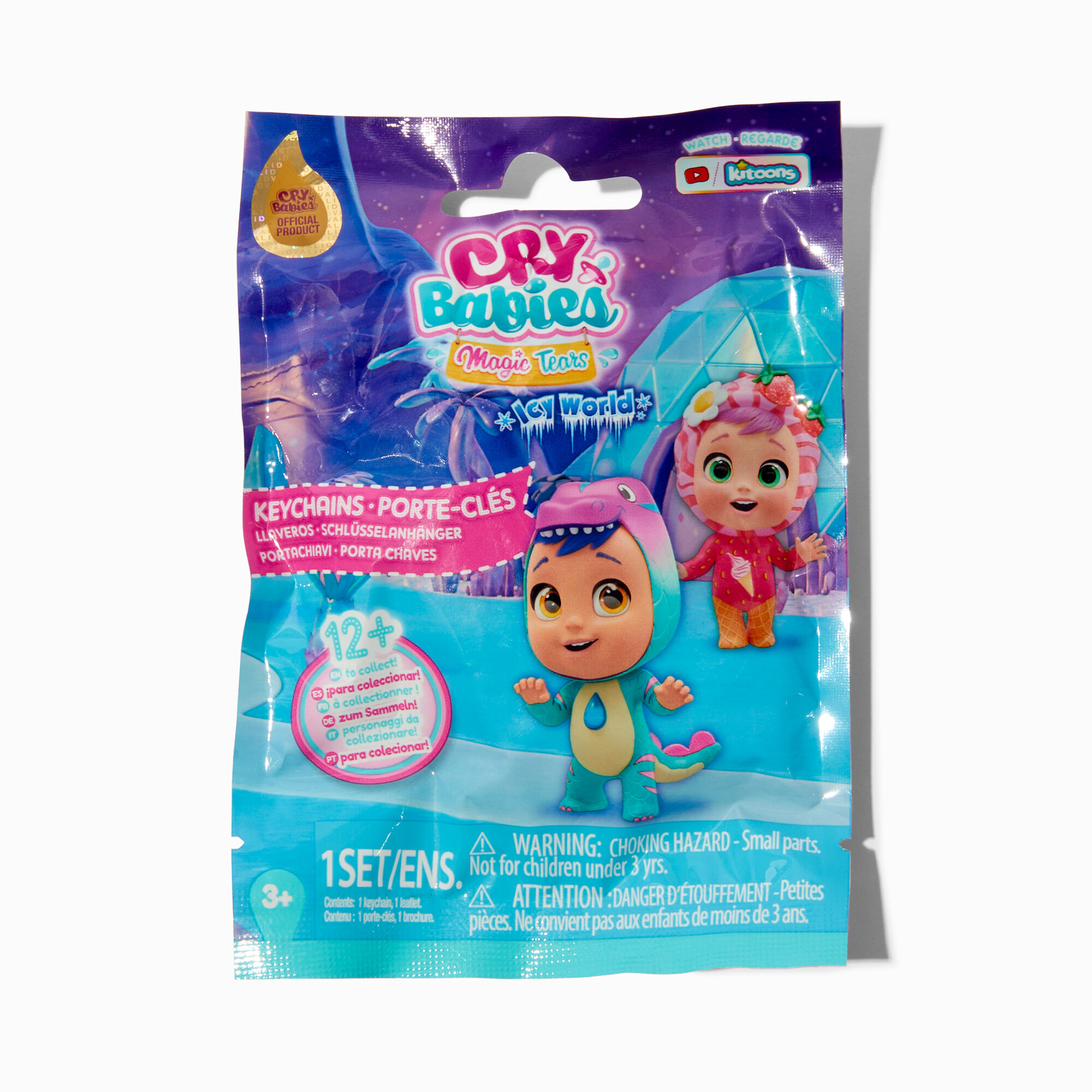 Claire's Pochette surprise porte-clés monde de glace Cry Babies™ Magic Tears - Les modèles peuvent v
