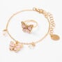 Claire&#39;s Club Pink Butterfly Gold Jewelry Set - 3 Pack,