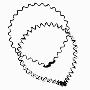 Black Spiral Headbands - 2 Pack,