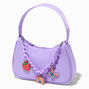 Enamel Charms Shoulder Handbag - Purple,