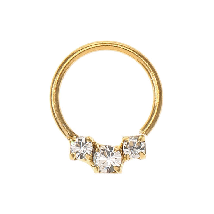 Gold Embellished Cartilage Hoop Earring | Claire's
