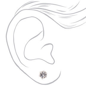 Anodized Crystal Stud Earrings - 9 Pack,