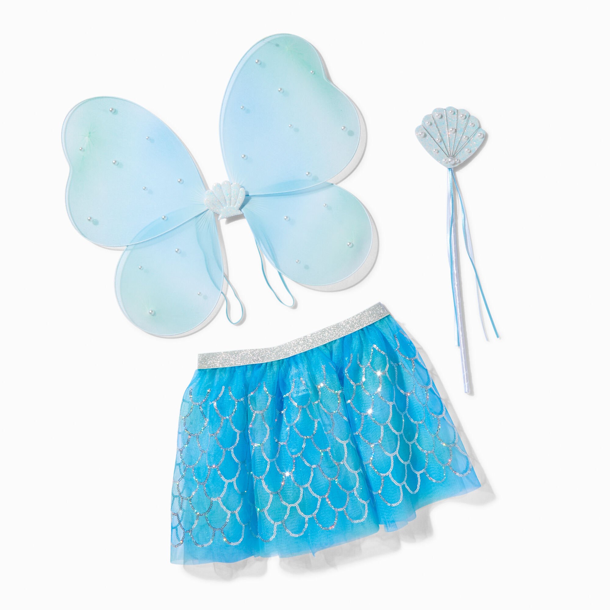 View Claires Club Mermaid Dress Up Set 3 Pack Blue information