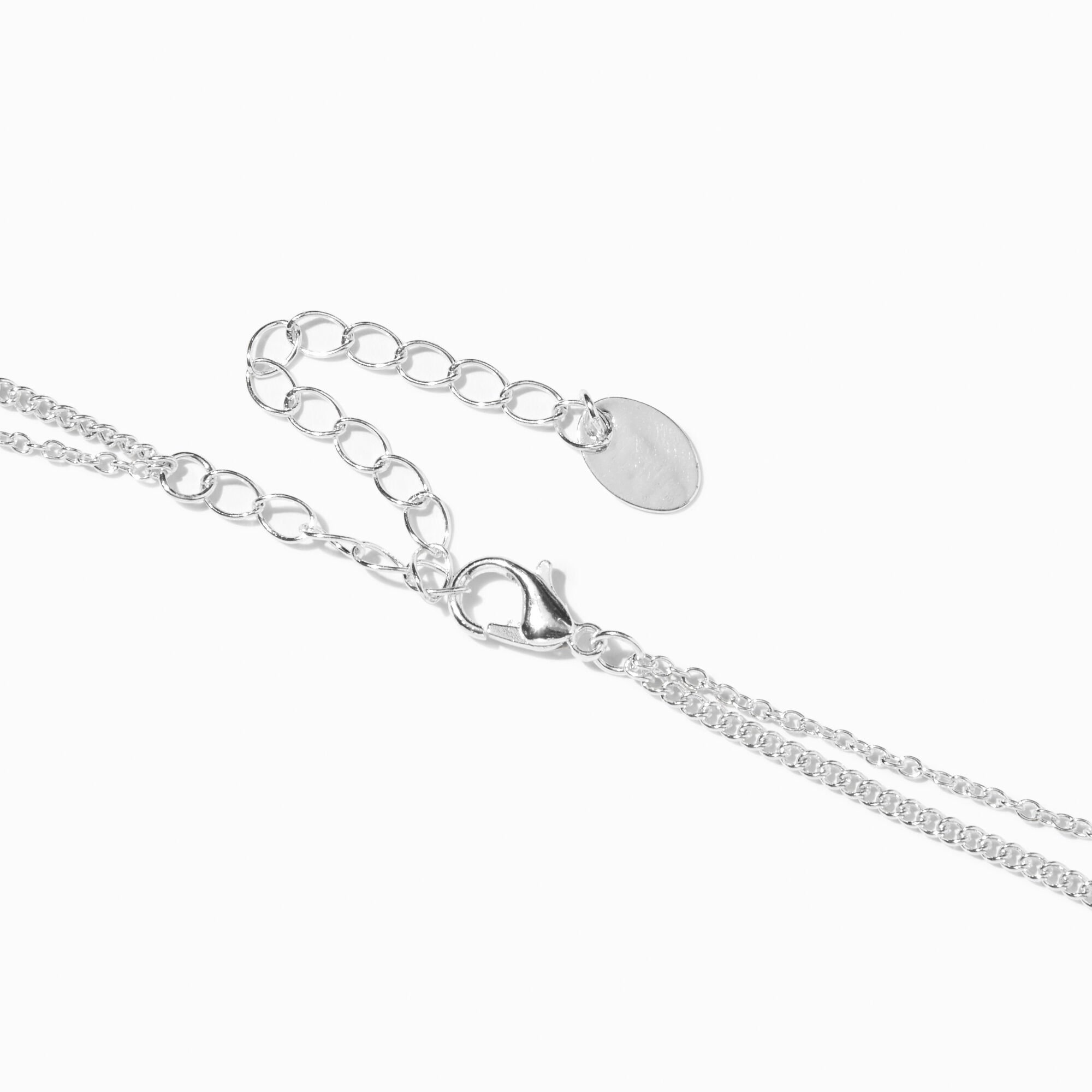 Silver Key & Lock Pink Heart Chain Black Tattoo Multi-Strand Choker Necklace,