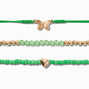 3 Pack Beaded Flower Stretch Rings,