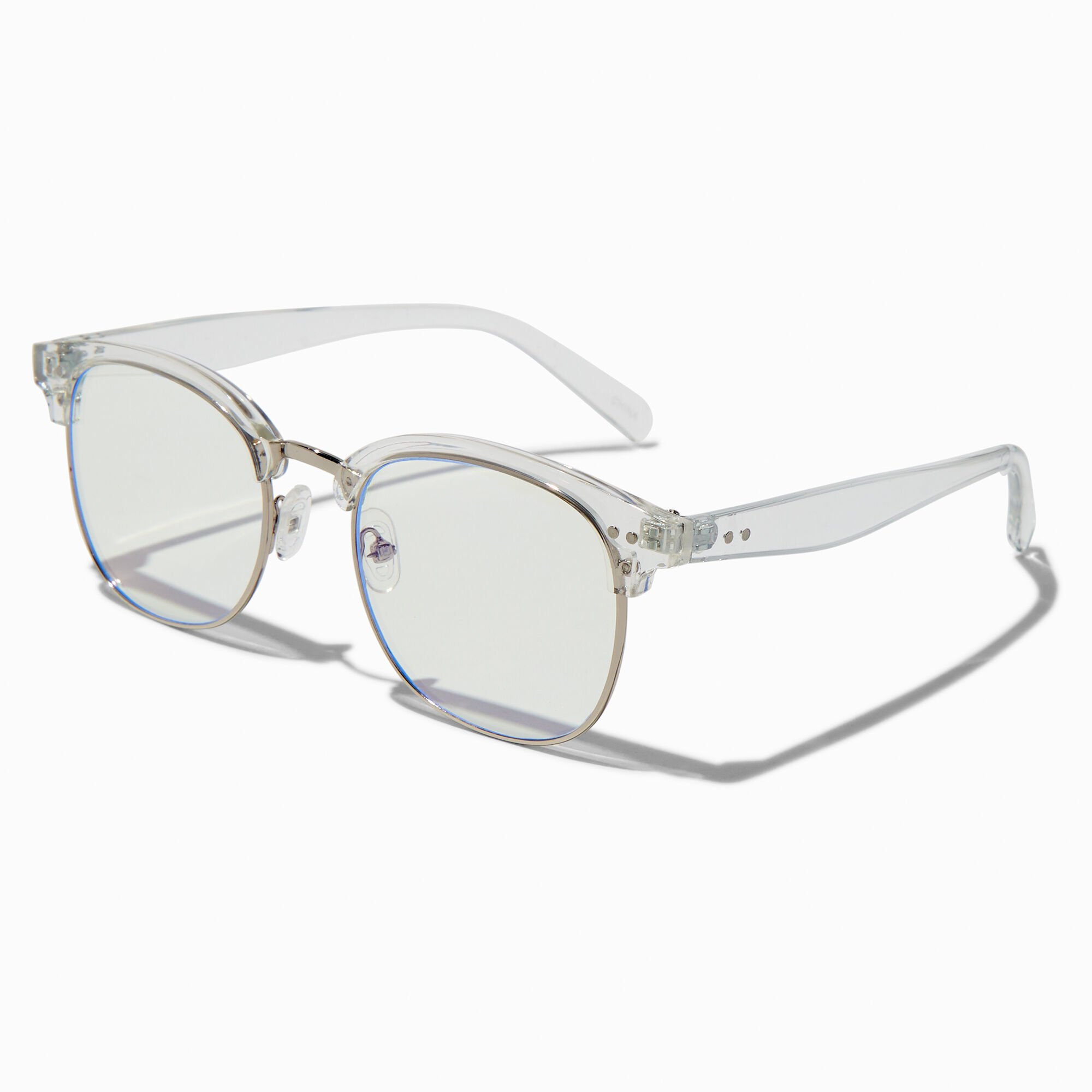 Solar Blue Light Reducing Clear Browline Clear Lens Frames,