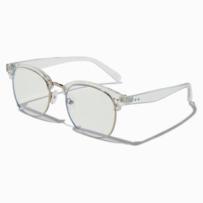 Solar Blue Light Reducing Clear Browline Clear Lens Frames,