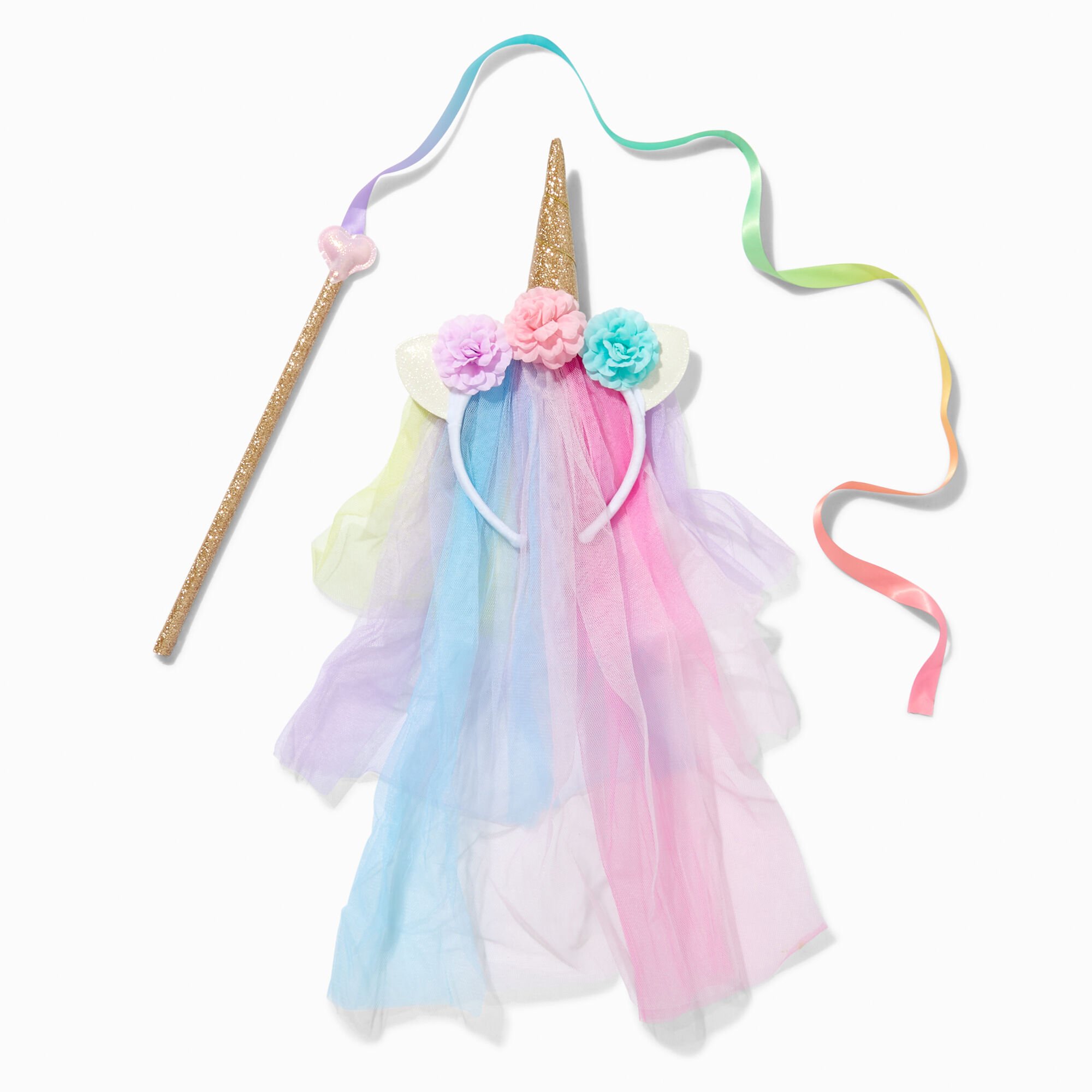 Claire's Club Pastel Unicorn Princess Dress Up Set - 2 Pack,