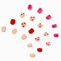 Claire&#39;s Club Strawberry Press On Vegan Faux Nail Set - 4 Pack,