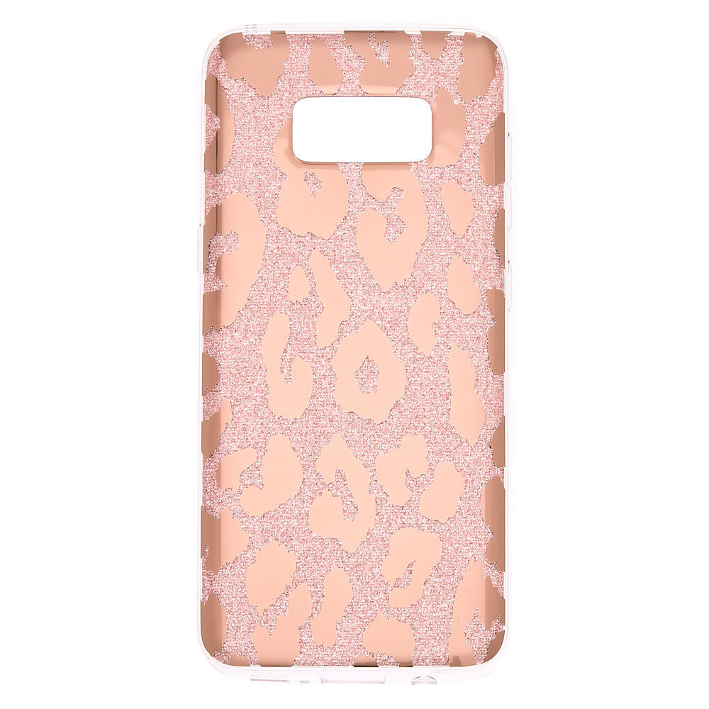 Glitter Leopard Print Phone Case - Fits Samsung Galaxy S8,