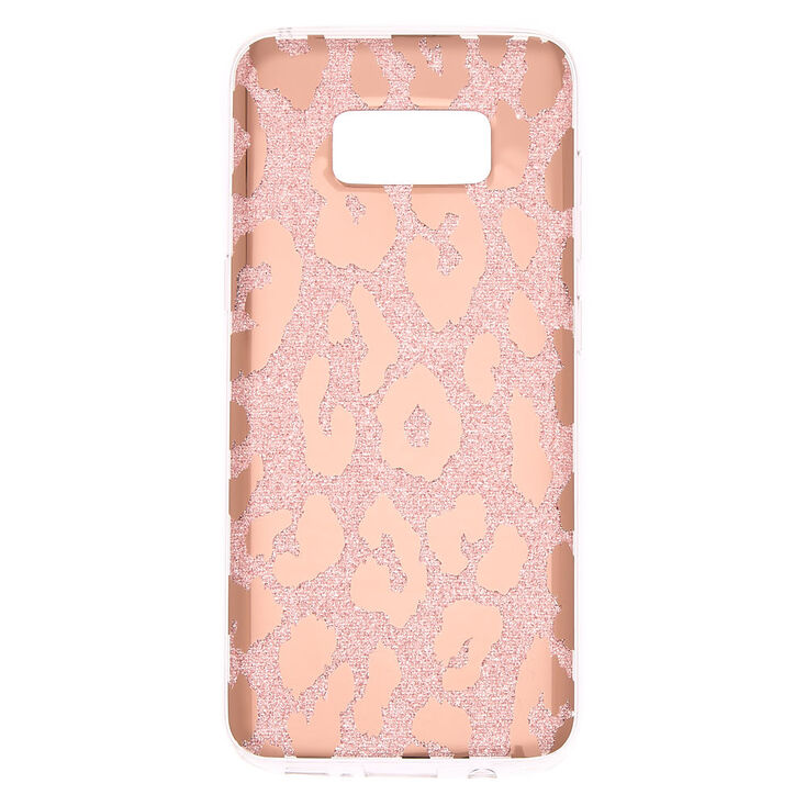 Glitter Leopard Print Phone Case - Fits Samsung Galaxy S8,