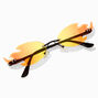 Faded Orange Flame Shaped Sunglasses,