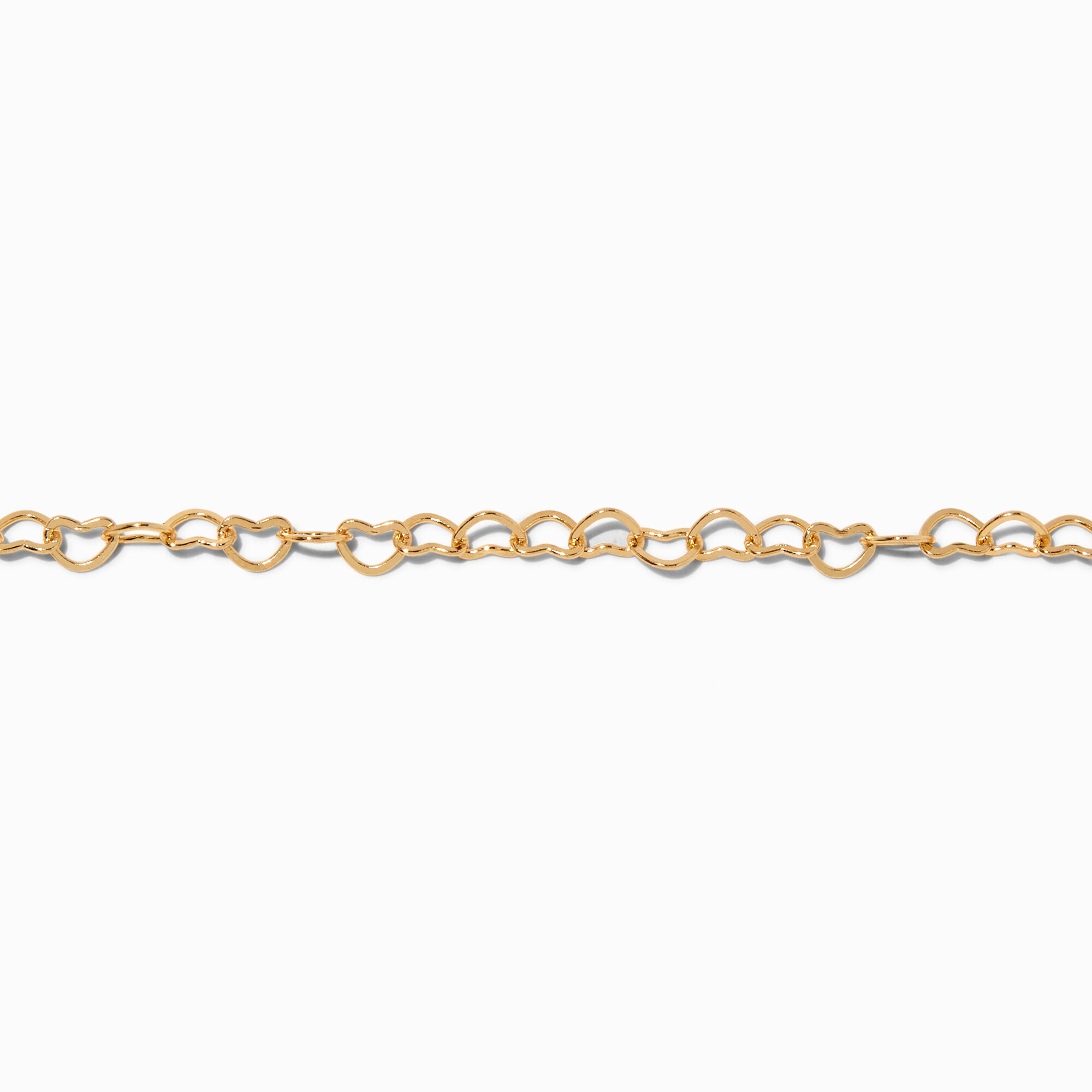Gold-tone Heart Chain Bracelet,