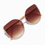 Rose Gold Diamond Bar Cat Eye Sunglasses,