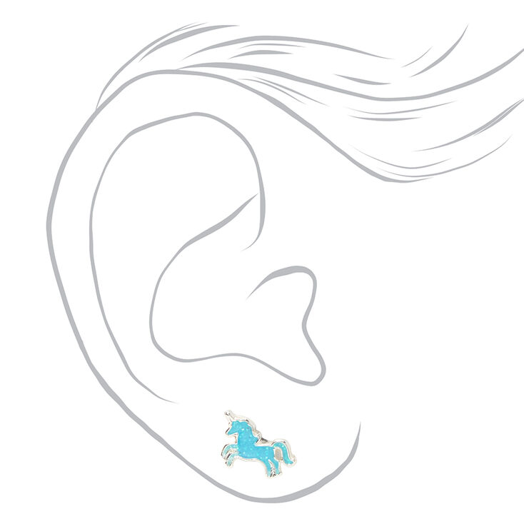 Glow In The Dark Motif Stud Earrings - 3 Pack,