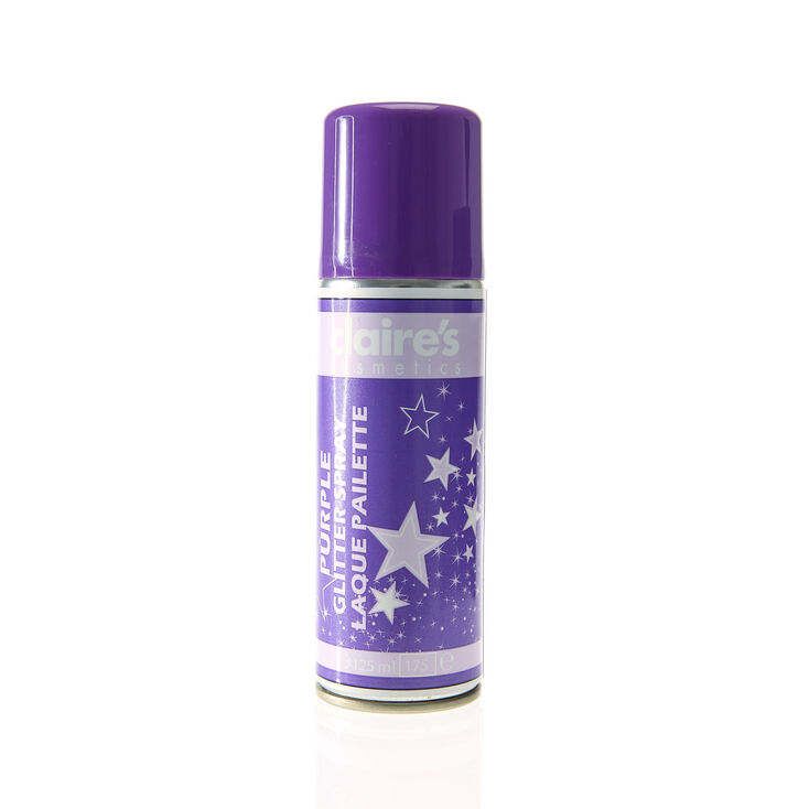 Claire's Spray pour cheveux à paillettes violettes