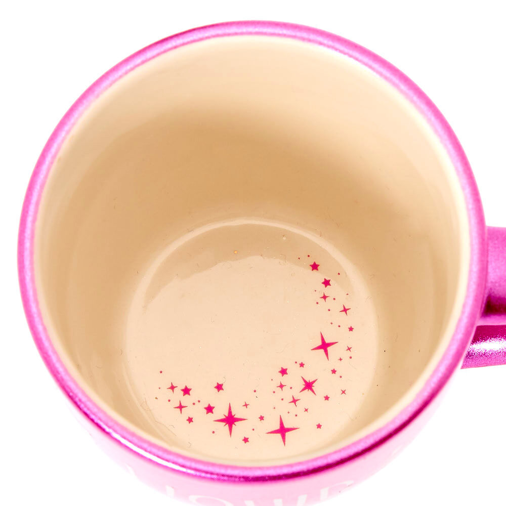 Mug en céramique rose poussière d'étoiles liquide,