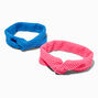 Blue &amp; Pink Waffle-Weave Twisted Headwraps - 2 Pack,