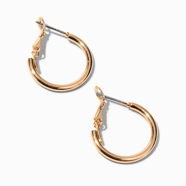 Gold 20MM Tube Hoop Earrings,