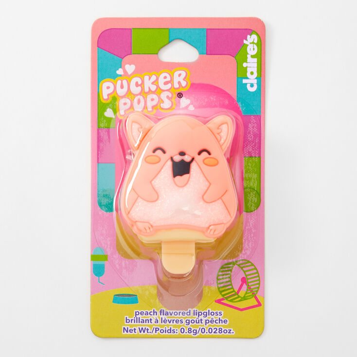 Pucker Pops&reg; Glitter Hamster Lip Gloss - Peach,