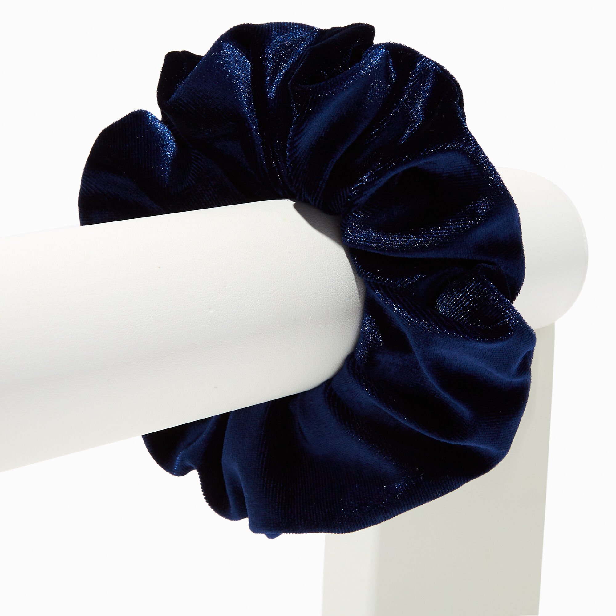 Navy Blue Velvet Hair Scrunchie,