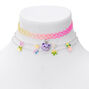 Claire&#39;s Club Purple Bear Choker Necklaces - 3 Pack,