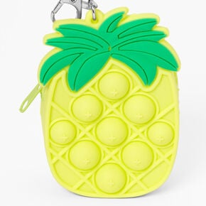 Popper Pineapple Mini Jelly Coin Purse Keychain,